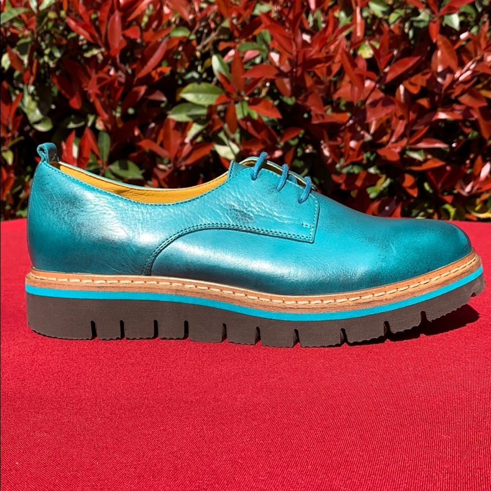 Jafa 397 Teal Loafers Size 38 NWOB